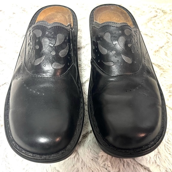 Naot Havana Black Leather Slide Mules Clogs Women’s Size 10 - Picture 2 of 7